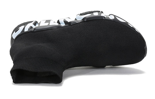 Giay Balenciaga Speed Graffiti 'Black White' 605942W2DB71006