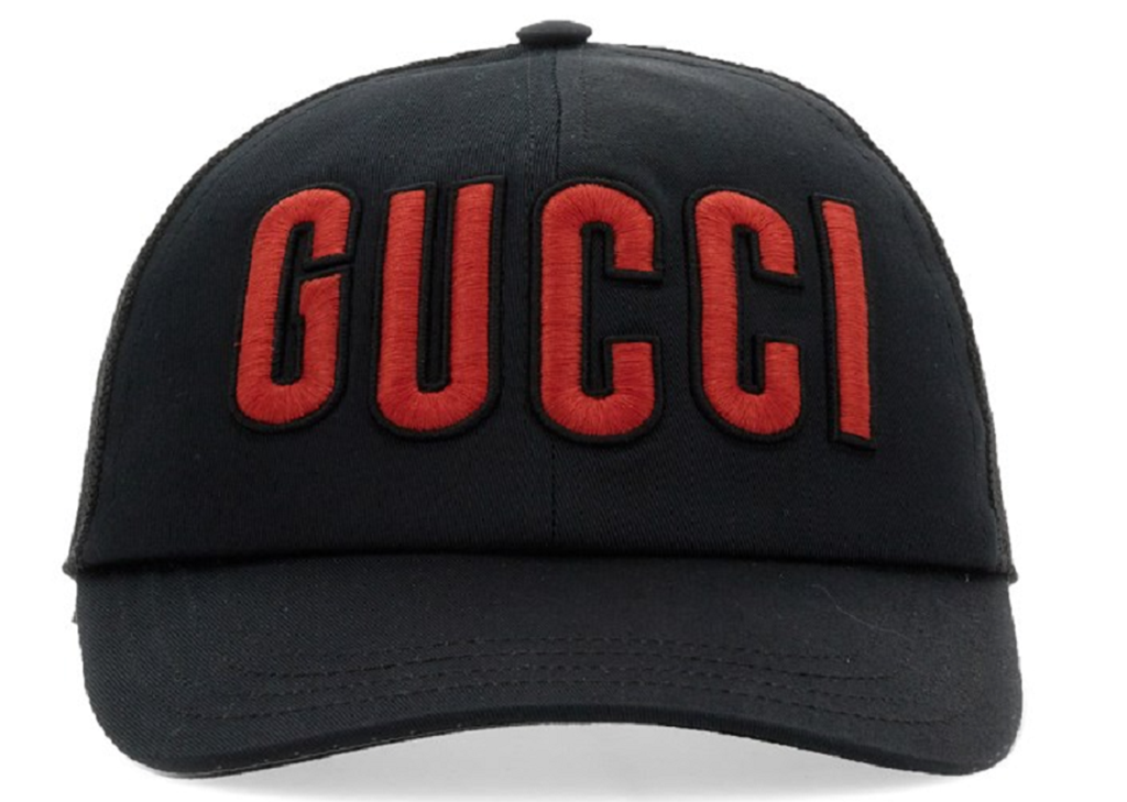Mu Gucci Cotton BaseballLogo Patch 'Black' 701324-4HAOY1060