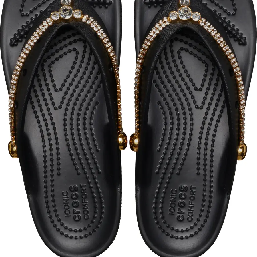 Dep Crocs Classic Platform Tiara Flip 'Black' 209733-001
