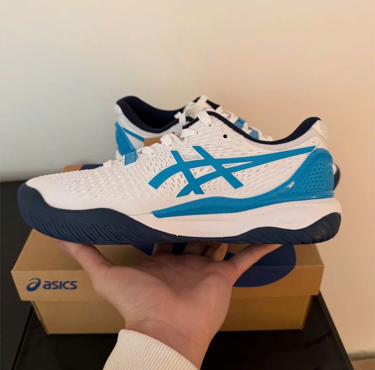 Giày Asics Gel-Resolution 9 'White Digital Aqua' 1041A330-103 - Ảnh 4