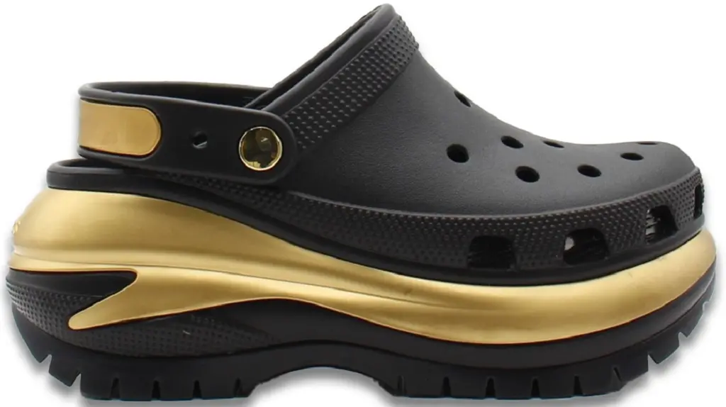 Giay ClogCrocs Mega Crush Metallic 'Black' 210368-072