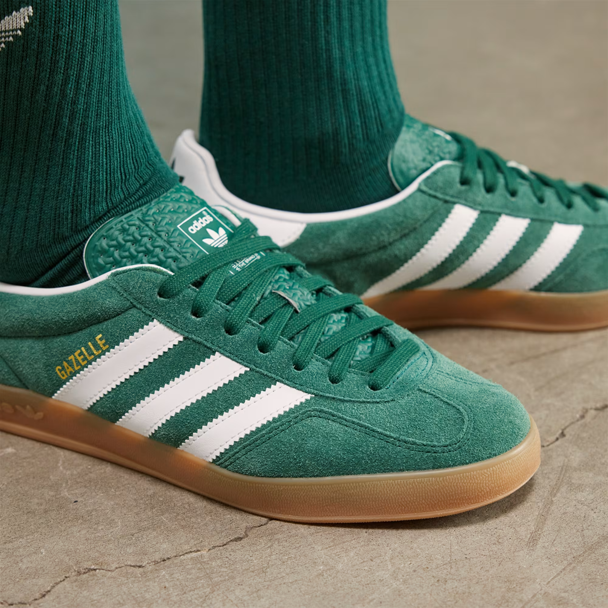 Giay Adidas Gazelle Indoor 'Collegiate Green Gum' JI2062