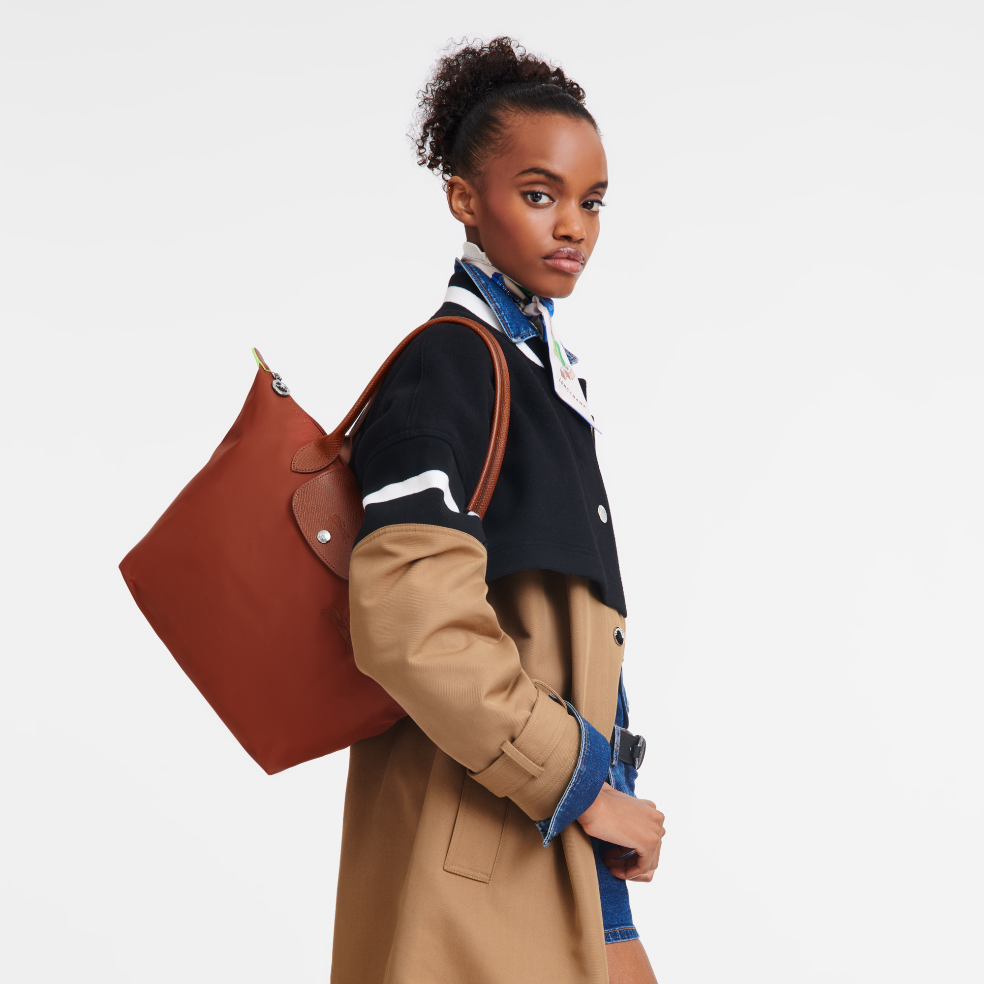 Tui Longchamp Le Pliage Green M Tote Bag 'Chestnut' L2605919404