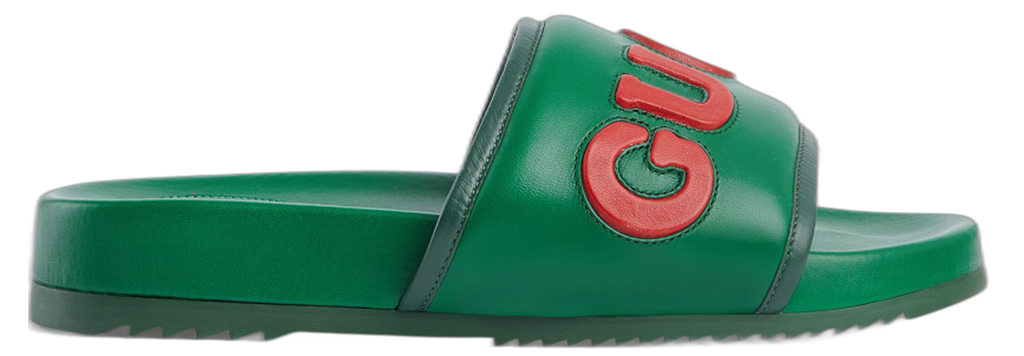 Dep Gucci Slide Sandal Leather 'Green' 742009-AABYM-3052
