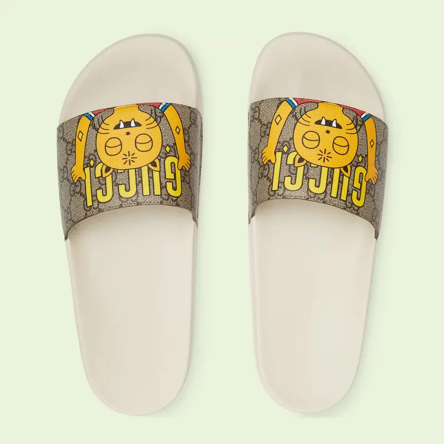 Dep Gucci GG Supreme Slide 'Cat' 699302-U1G00-8462