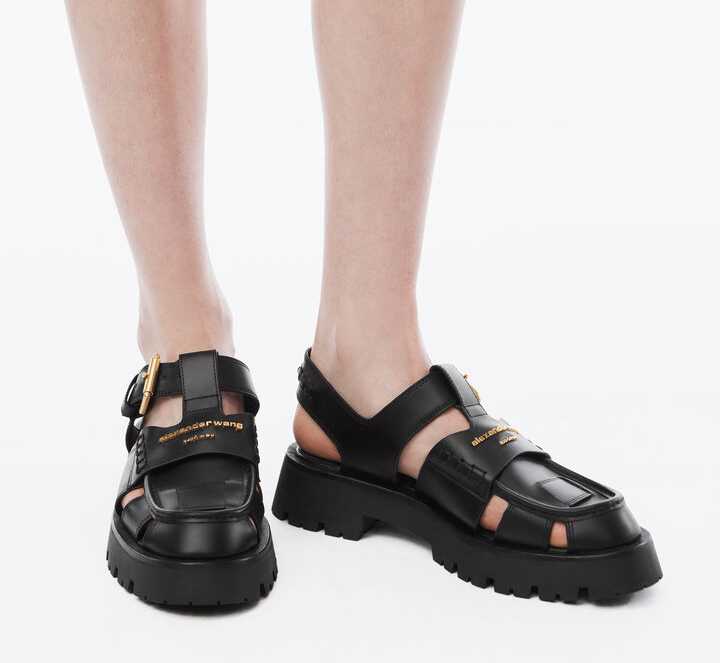 Dep Alexander Wang Carter Cage Sandal In Box Calf 'Black' 30224F001001