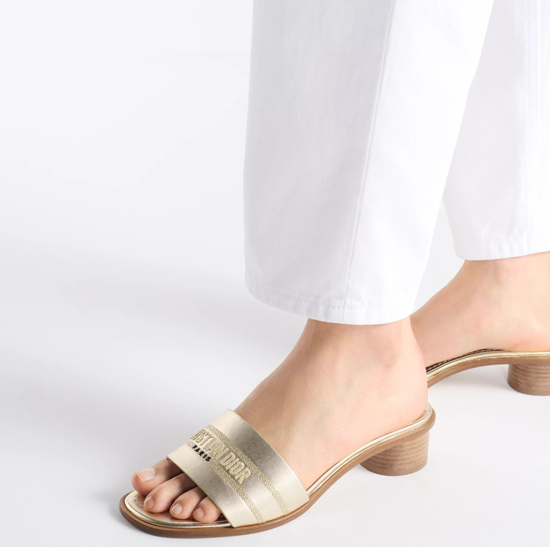 Dep Dior Dway Heeled Slide 'Gold' KCO164LCY-S49K