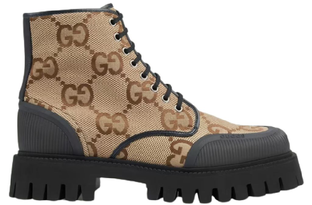 Giay Gucci Lace-up Boot 'Camel Ebony' 699970-UKOF0-2590