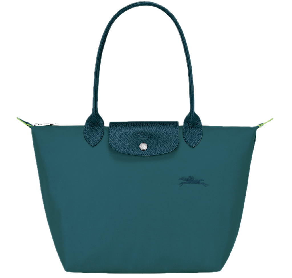Tui Longchamp Le Pliage Green M Tote Bag 'Peacock' L2605919P89