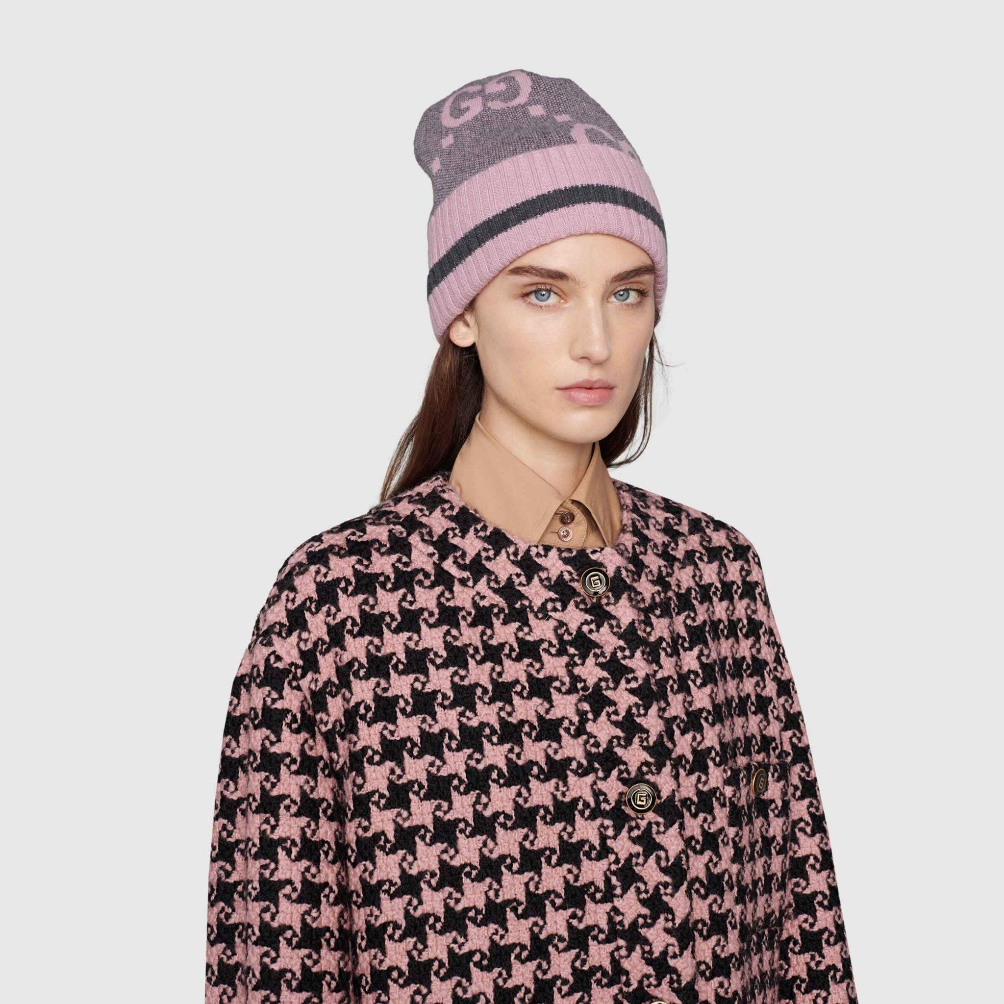 Mu Gucci GG Knit Cashmere 'Grey Pink' 676827-3G344-1272