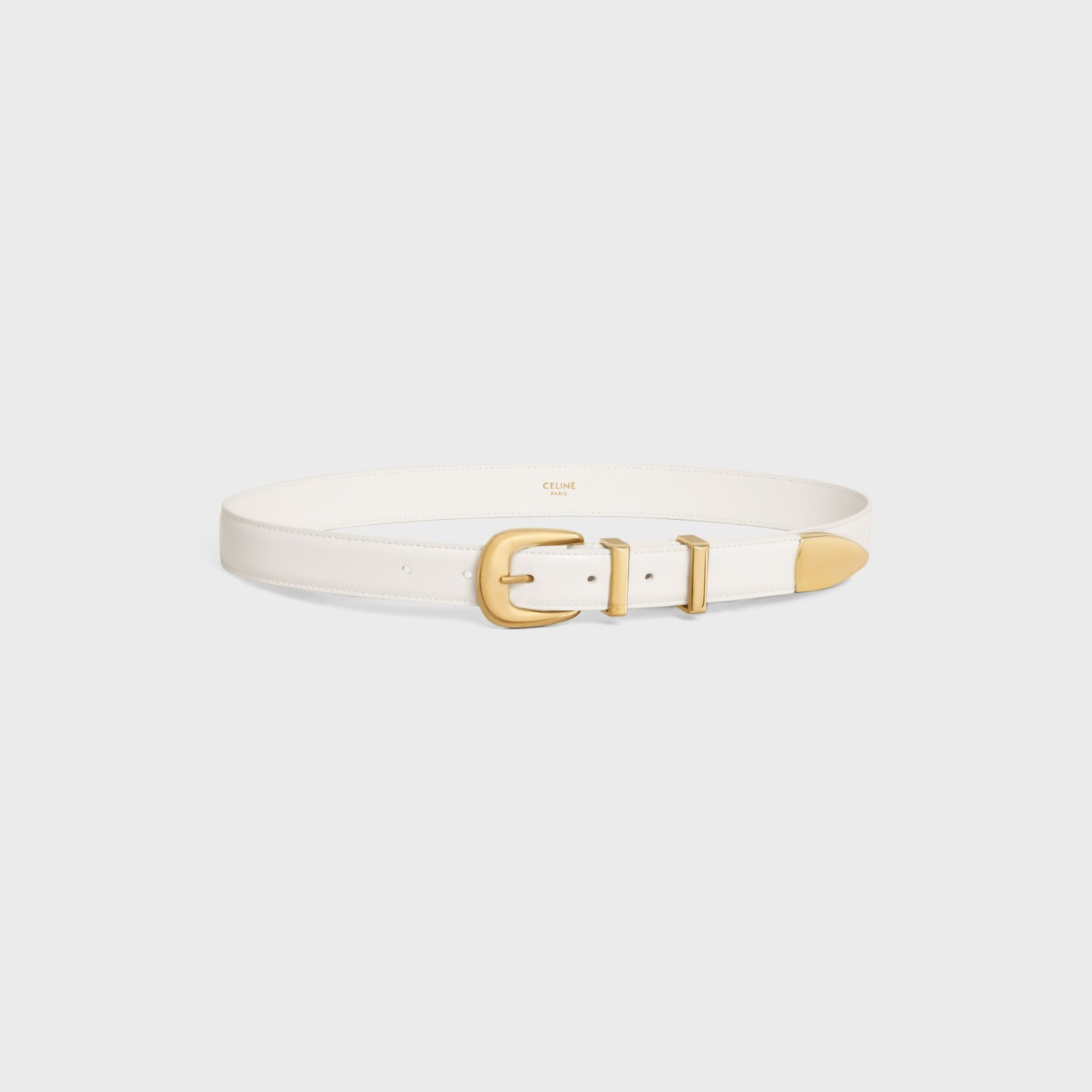 That Lung Celine Medium Western Belt 'White' 45BAG3A01-01BC