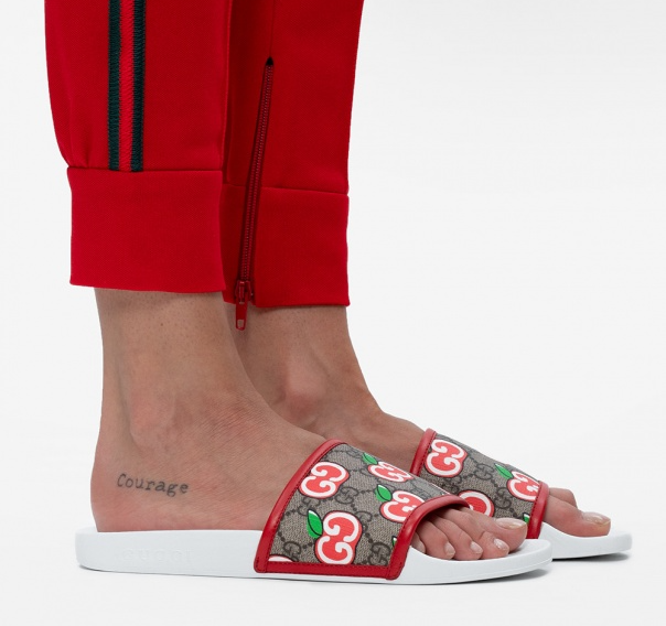 Dep Gucci Apple-Printed Slide 'White Monogram' 627818-2BQ20-8470