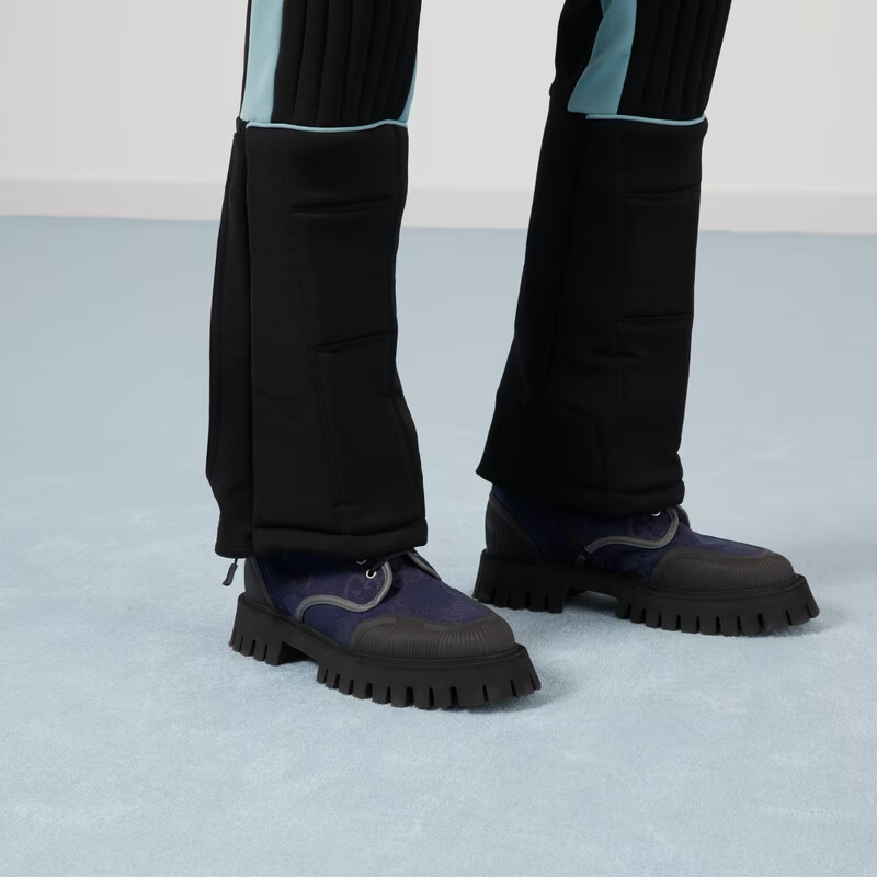 Giay Gucci Lace-up Boot 'Blue Grey' 699970-UKOF0-4549