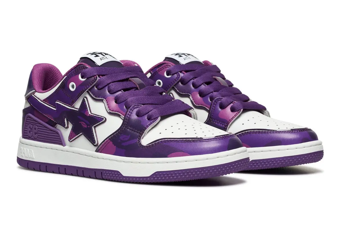Giay Bape SK8 STA #1 'Purple White' 0ZXSHM191310N