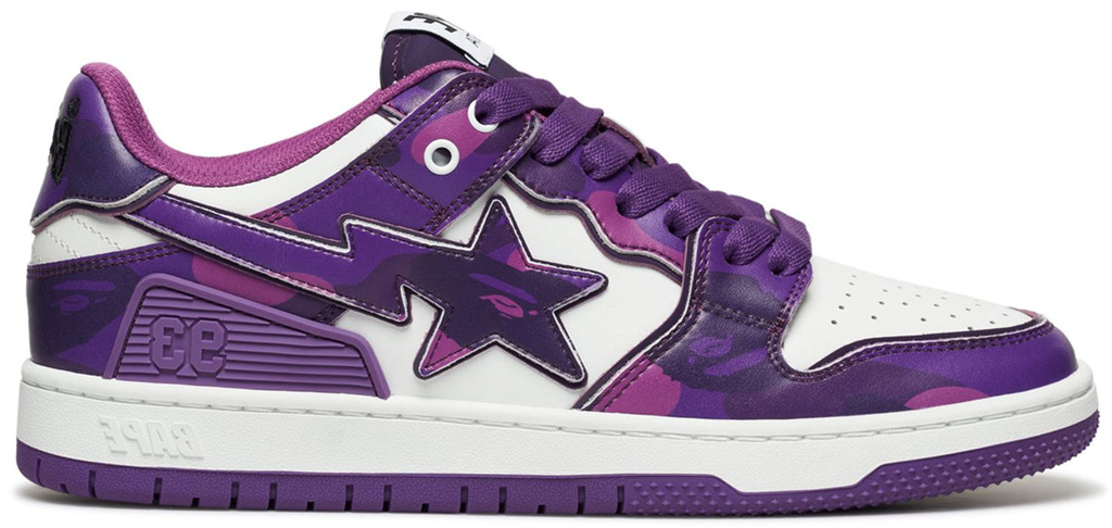 Giay Bape SK8 STA #1 'Purple White' 0ZXSHM191310N