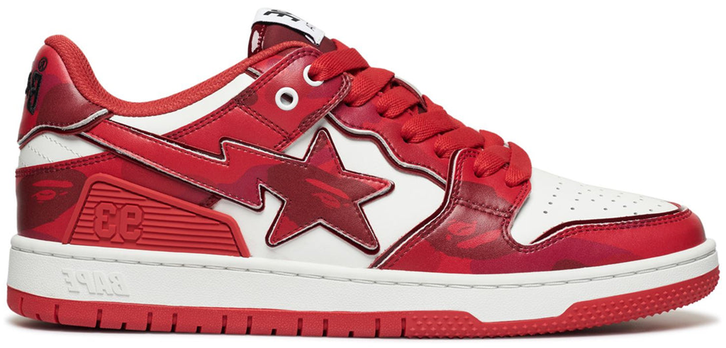 Giay Bape SK8 STA #1 'Red White' 0ZXSHM191310N