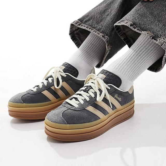 Giay Adidas Gazelle Bold 'Grey Six' IE0428