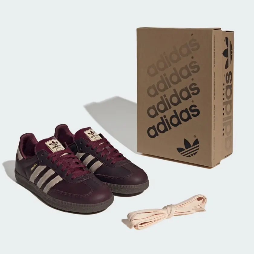 Giay Adidas Samba OG 'Maroon Crystal Sand' IF7004