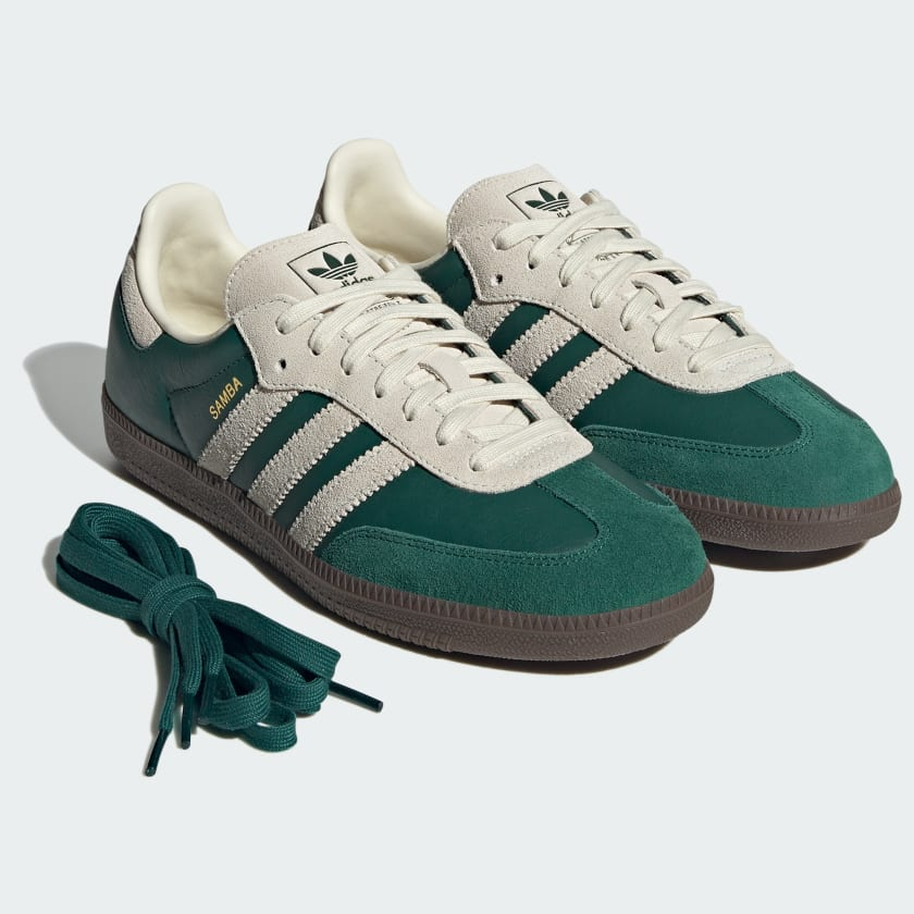 Giay Adidas Samba OG Collegiate 'Green Cream' JI3215