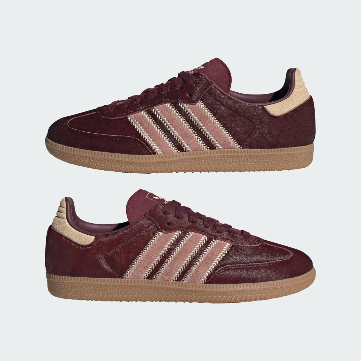 Giay Adidas Samba OG 'Maroon Sand Strata Pony' JP5330