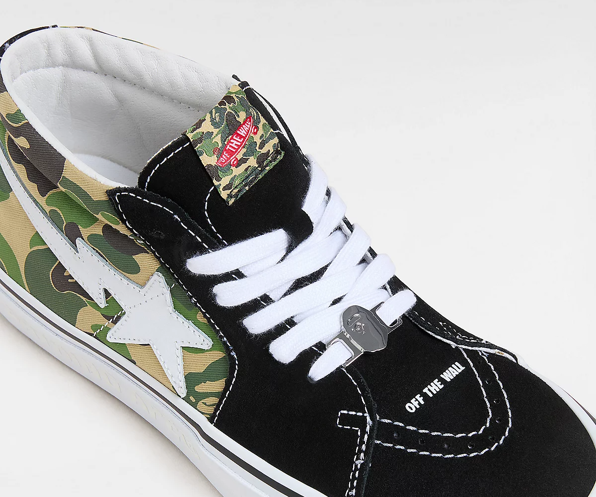 Giay Vans Sk8-Mid x Bape 'Camo' VN000MZGCX3
