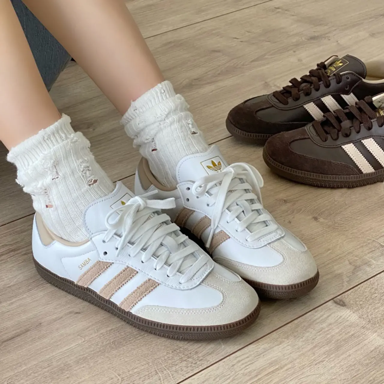 Giay Adidas Samba OG 'White Beige Gum' JI0218