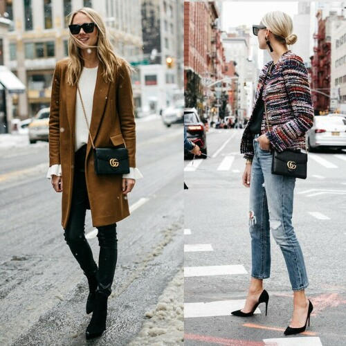 Tui Gucci GG Marmont Matelasse Mini Bag 'Black' 401232-A7M0T-1000