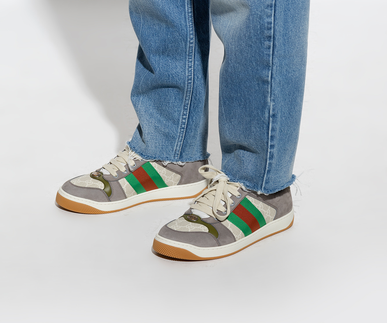 Giay Gucci Screener GG Canvas 'Grey Beige' 703648-UULG0-9680