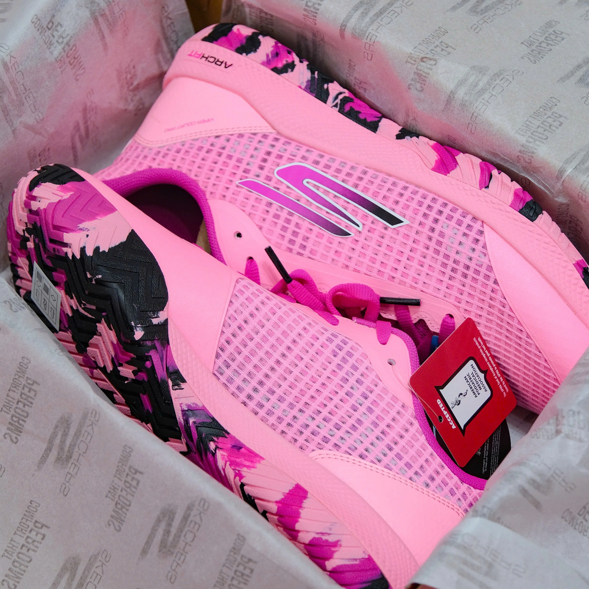 Giay Skechers Viper Court Pro 'Pink' 246069-PNK