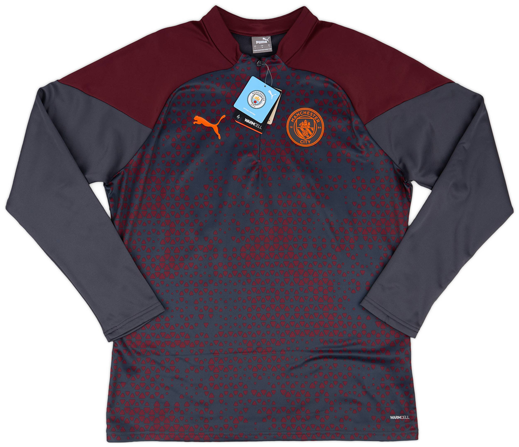 Ao Puma 2023-24 Manchester City Fleece Logo Half-Zip Crew 'Dark Blue' 772861-16