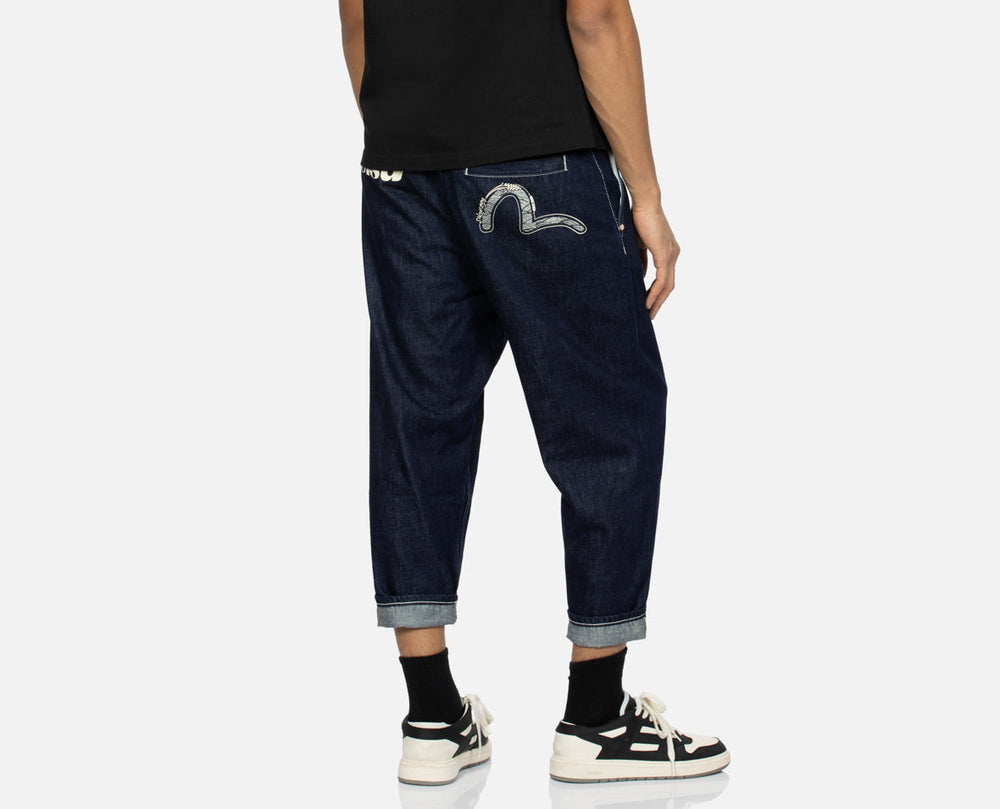 Quan Evisu Seagull And Logo Print Balloon Fit 'Blue' 2ESHTM4JE1035BLDN