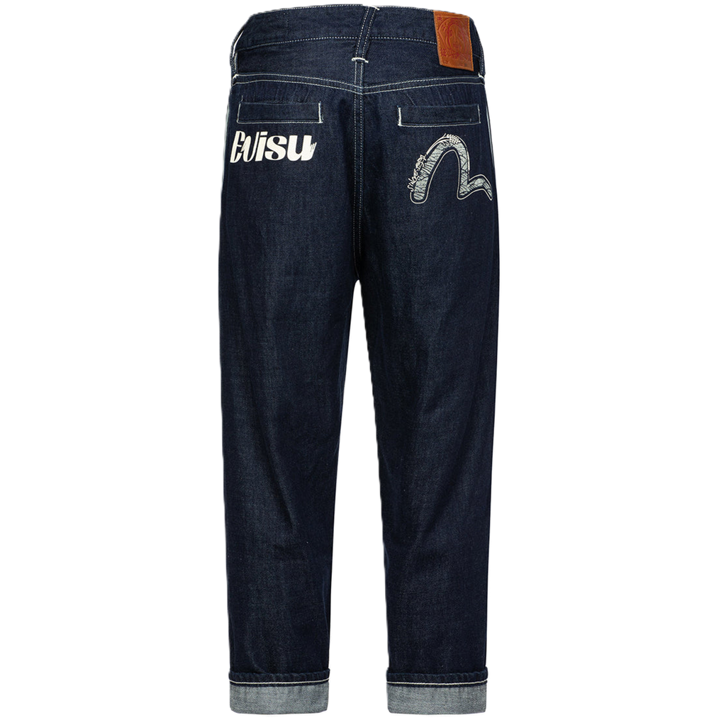 Quan Evisu Seagull And Logo Print Balloon Fit 'Blue' 2ESHTM4JE1035BLDN