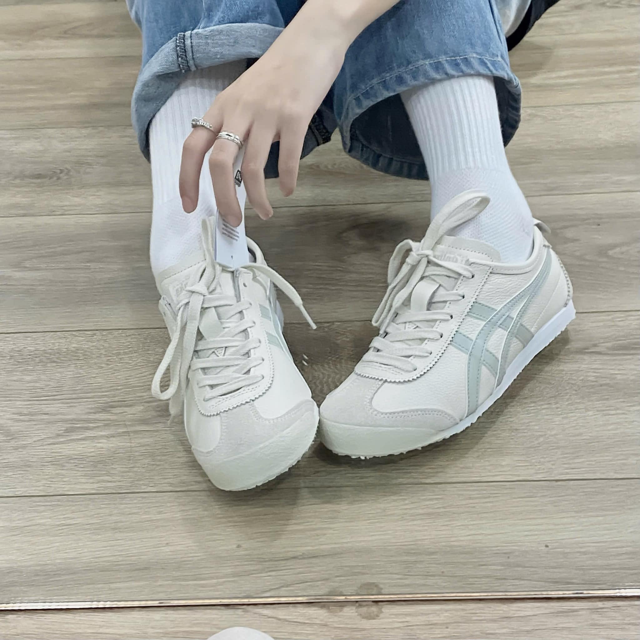 Giay Onitsuka Tiger Mexico 66 'Cream Light Sage' 1183A201-127