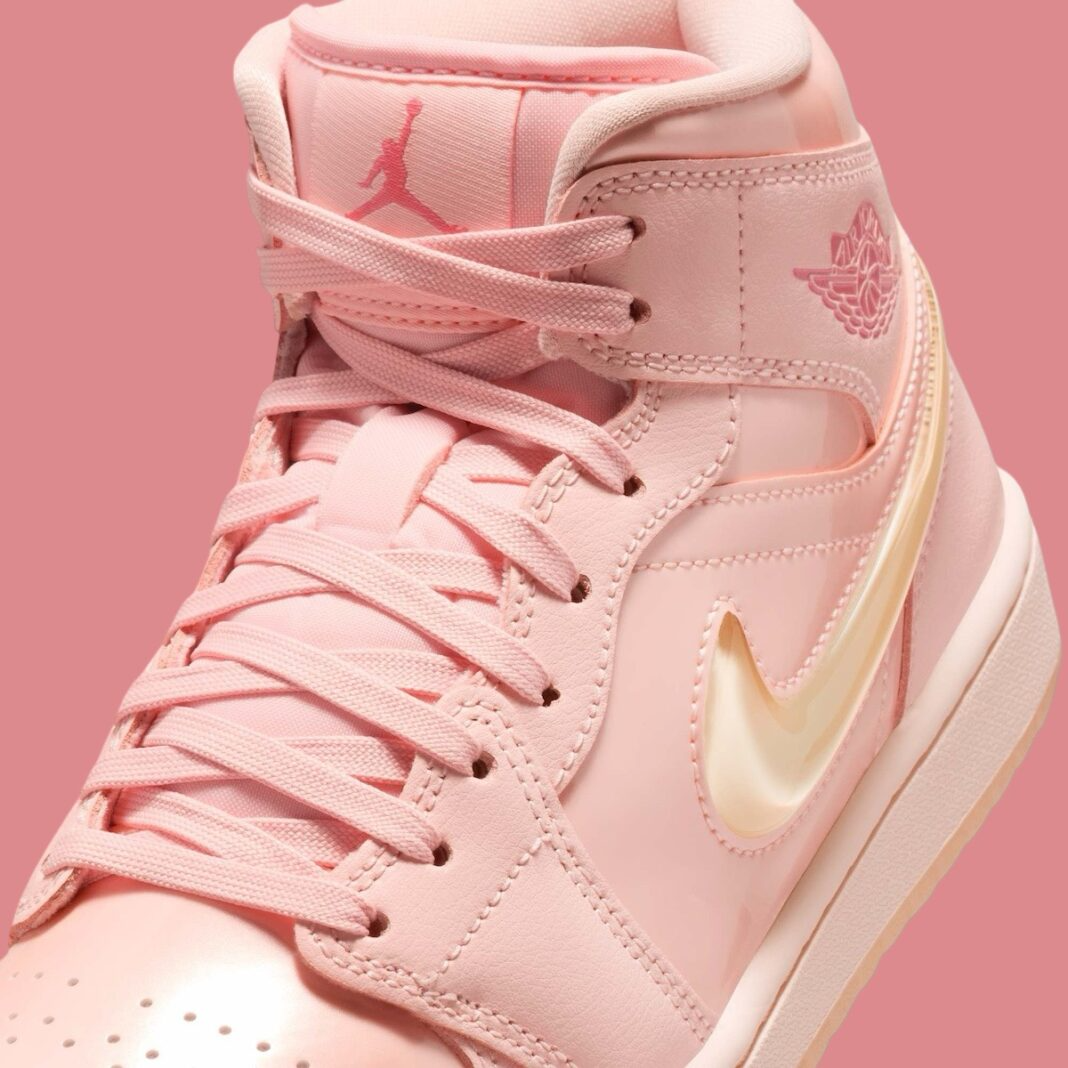 Giay Nike Air Jordan 1 Mid 'Pink Patent Valentine's Day' HF3173-600