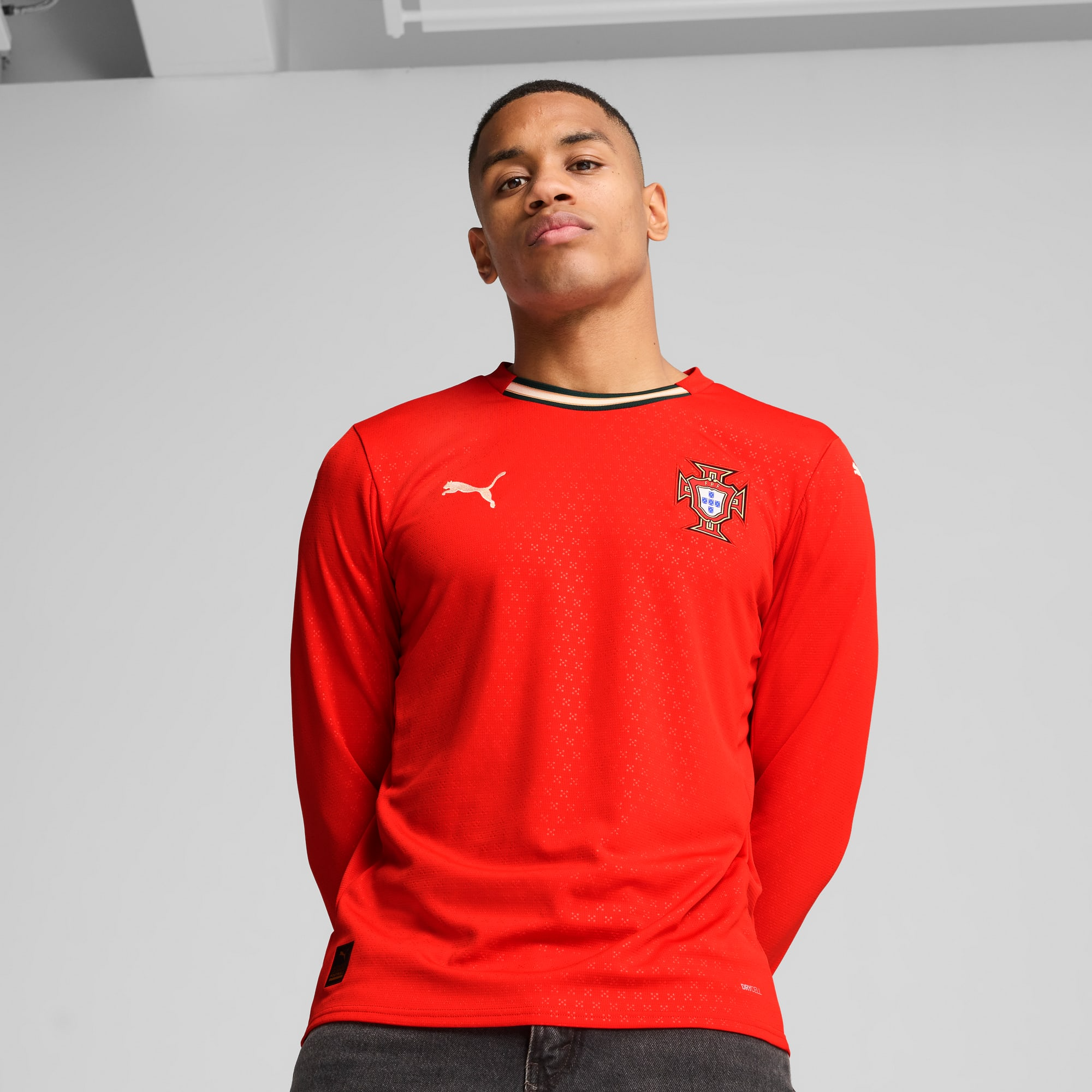 Ao Puma Portugal 2025 Long-Sleeved Home Jersey 'Red' 779191-01