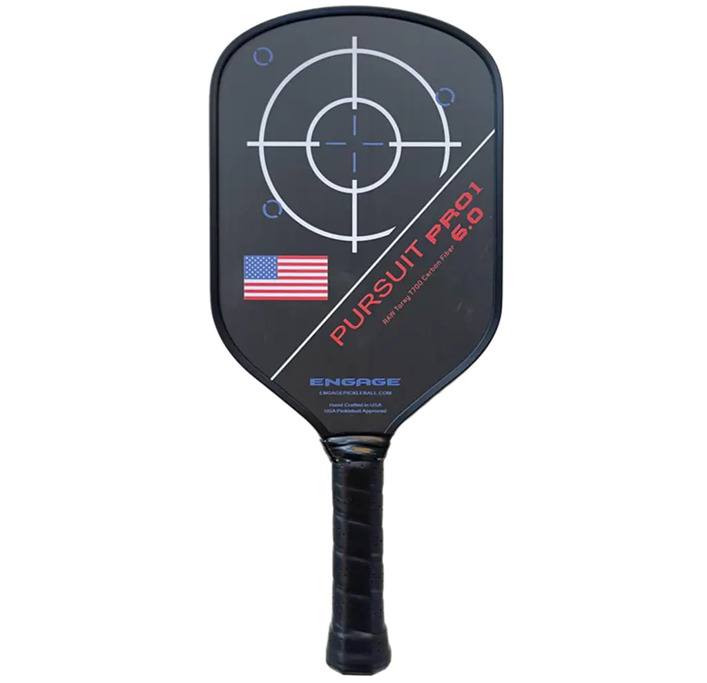 Vot Pickleball Racket Engage Pursuit Pro1 6.0 Power Series 'White Red Blue'