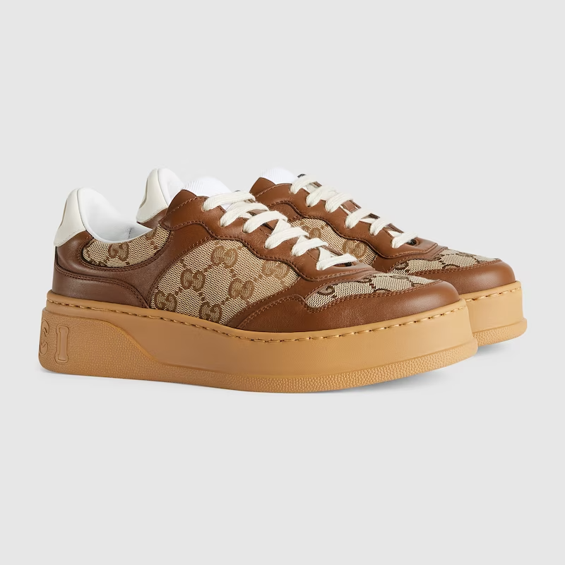 Giay Gucci GG Trainer 'Beige And Ebony' 676092-UPG20-2866