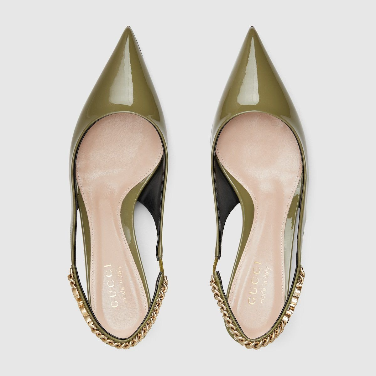 Giay Gucci Signoria Slingback Pump 'Dark Green' 782832-BNC80-3706
