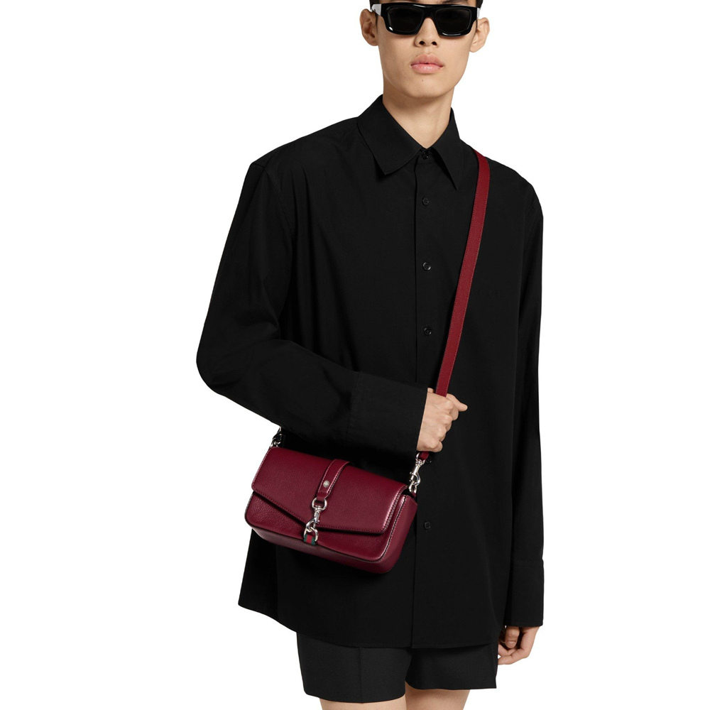 Tui Gucci Small Crossbody Bag Hook Closure 'Red' 821623-AAESU-6252