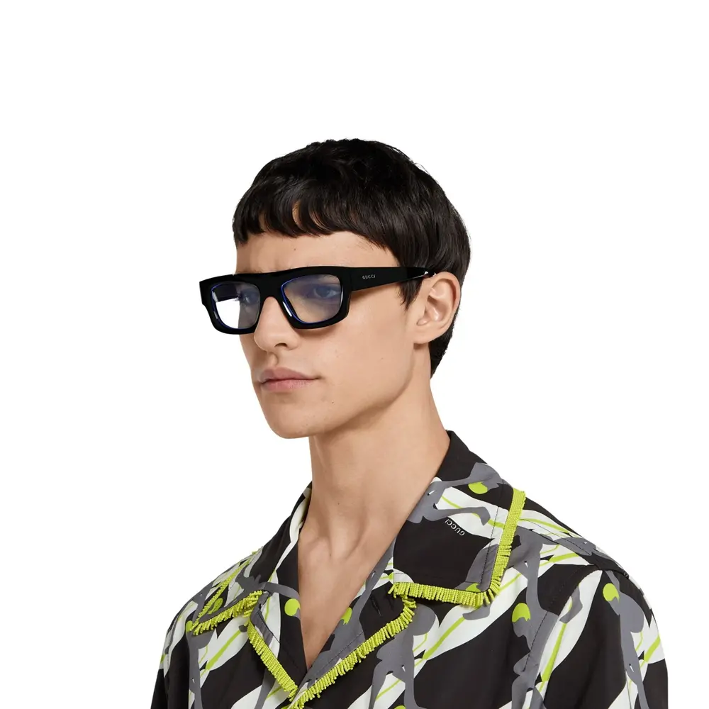 Kinh Gucci Rectangular Frame Sunglasses 'Black' 823843-J0740-1090