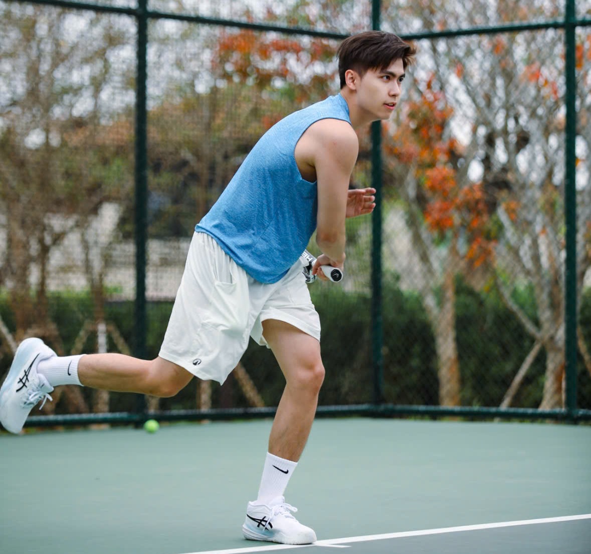 Giay Asics Gel Resolution X 'White Black' 1041A481-100