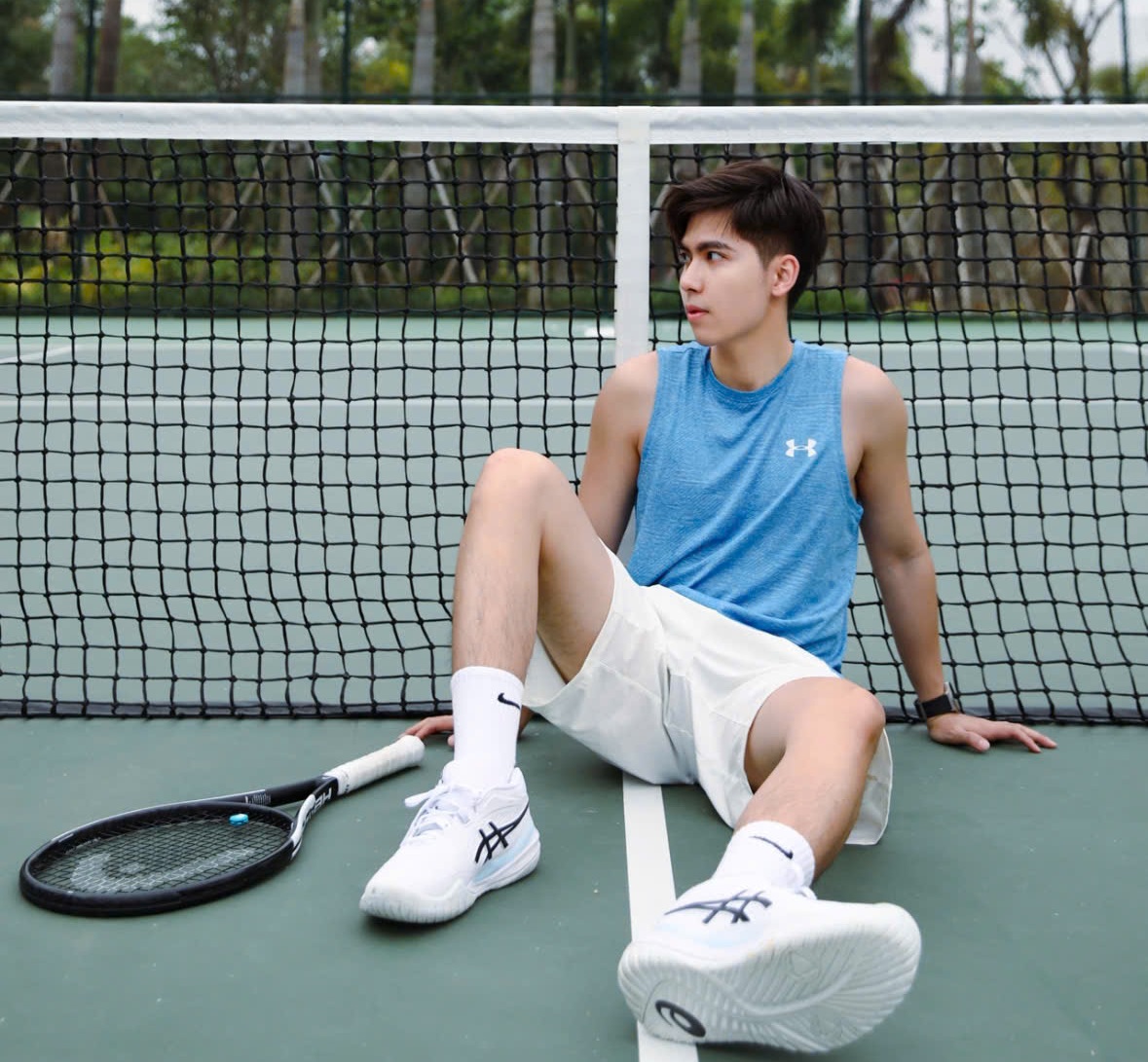 Giay Asics Gel Resolution X 'White Black' 1041A481-100