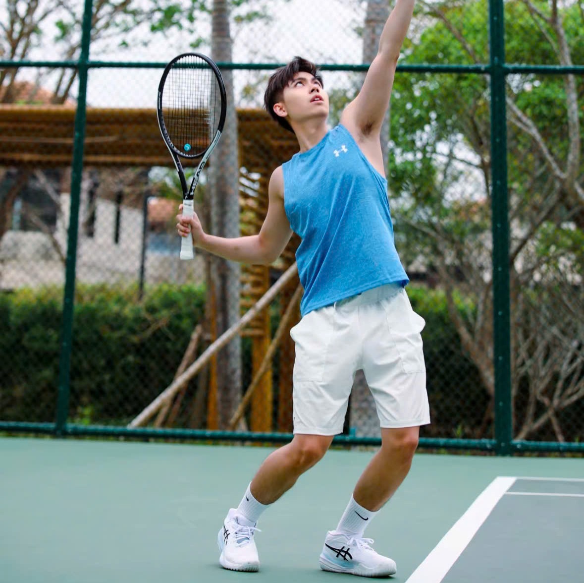 Giay Asics Gel Resolution X 'White Black' 1041A481-100