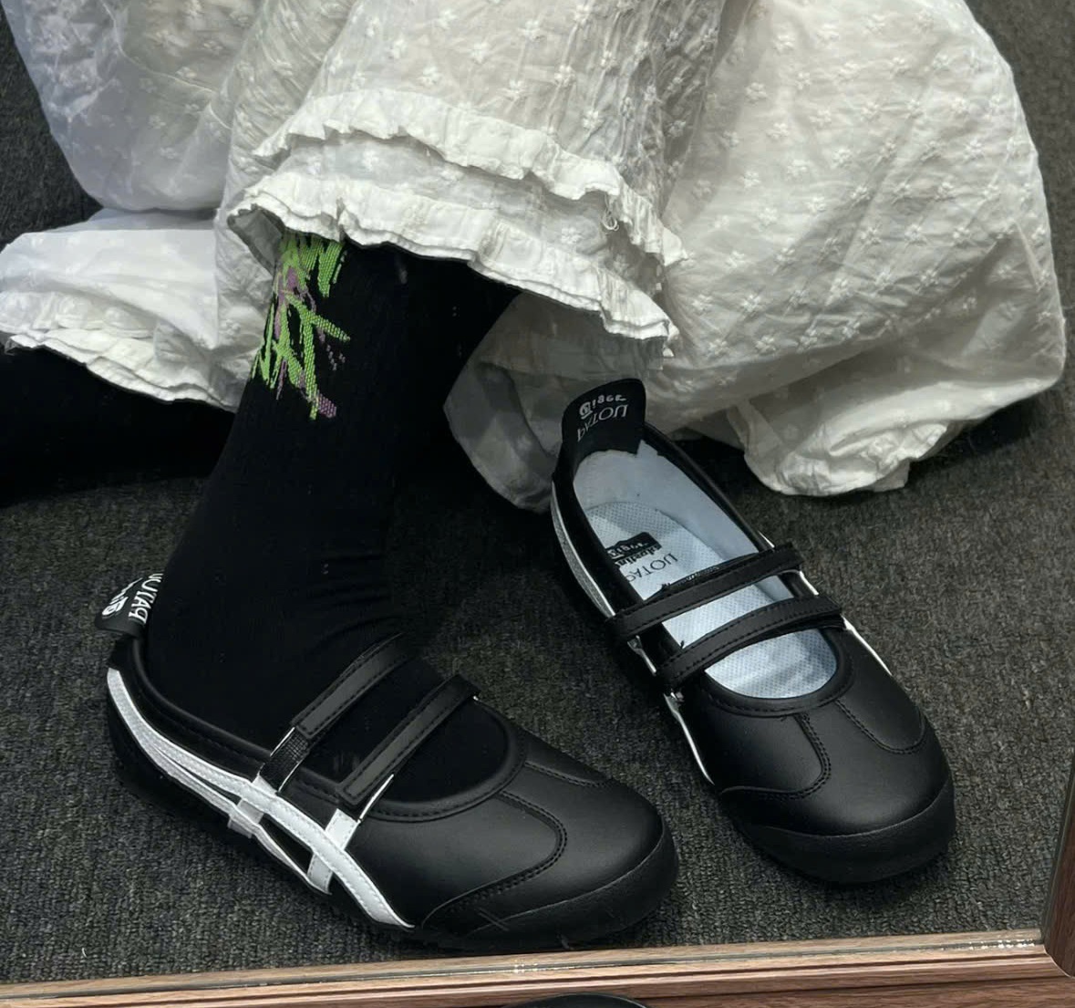 Giay Onitsuka Tiger Mexico 66 Ballerina x PATOU 'Black White' 1183C379-002