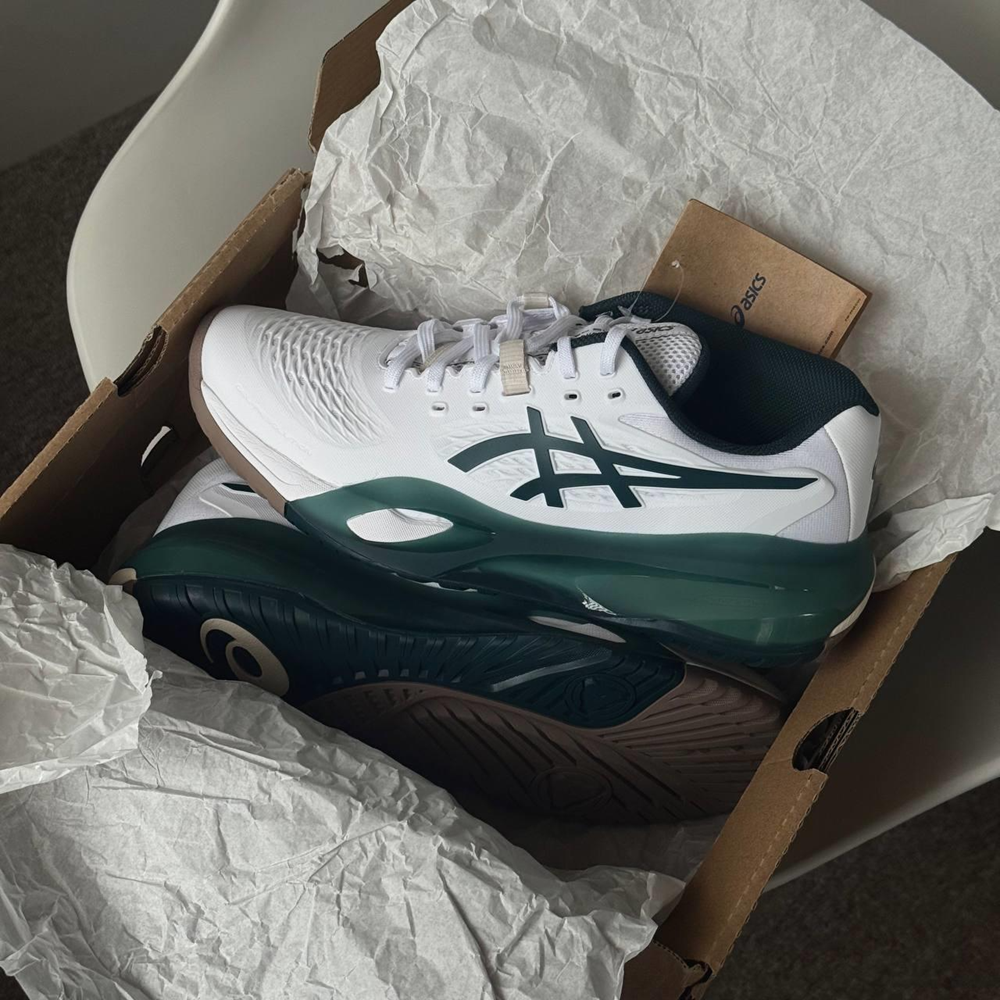 Alternative view of Giày Asics Gel-Resolution X 'White Saxon Green' 1041A481-111