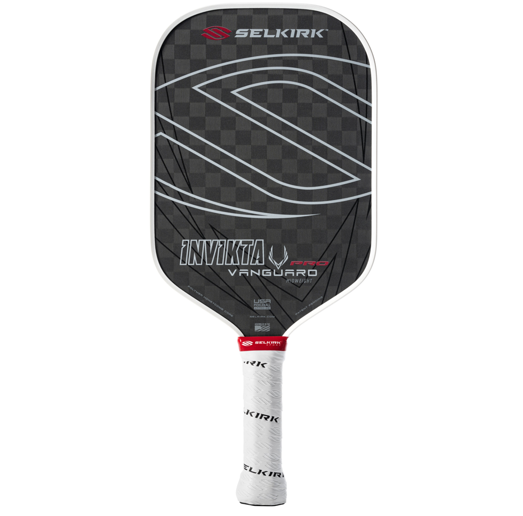 Vot Pickleball Selkirk Vanguard Pro Invikta Raw Carbon 'Black White'