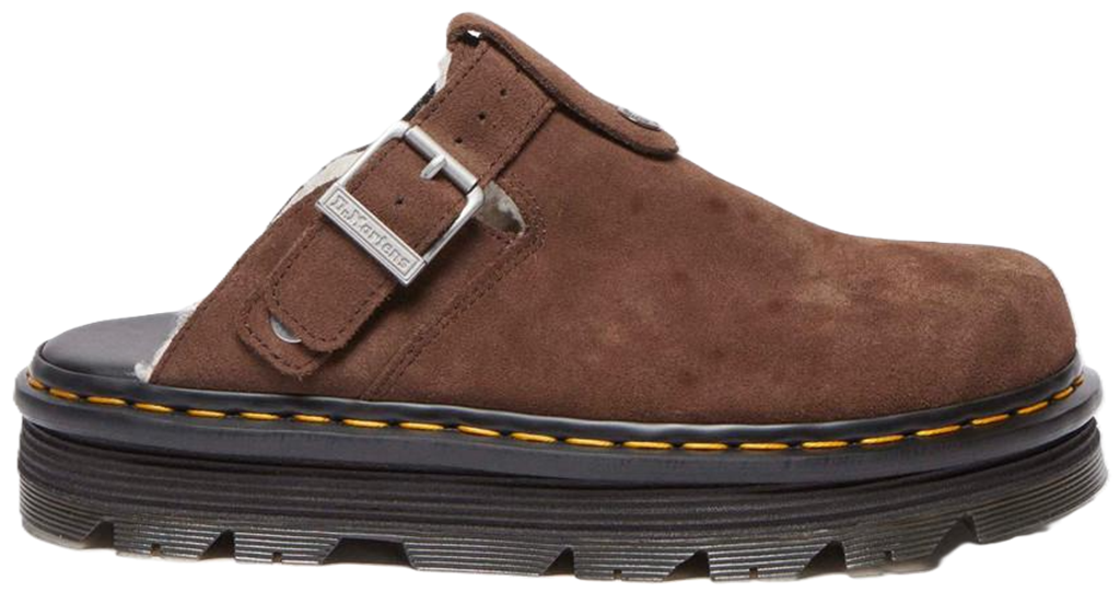 Giay Dr.Martens Zebzag Suede Slingback Platform Mule 'Brown' 31938201