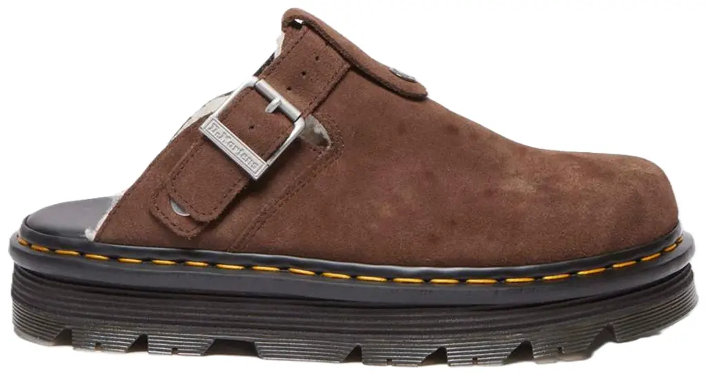 Giay Dr.Martens Zebzag Suede Slingback Platform Mule 'Brown' 31938201