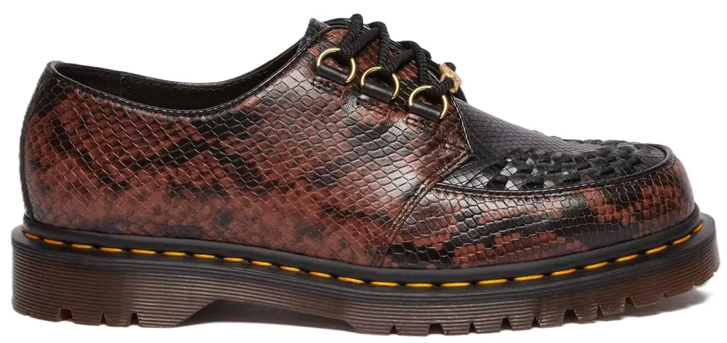 Giay Dr.Martens Ramsey Year Of The Snake Smooth Leather 'Black Brown' 40573001