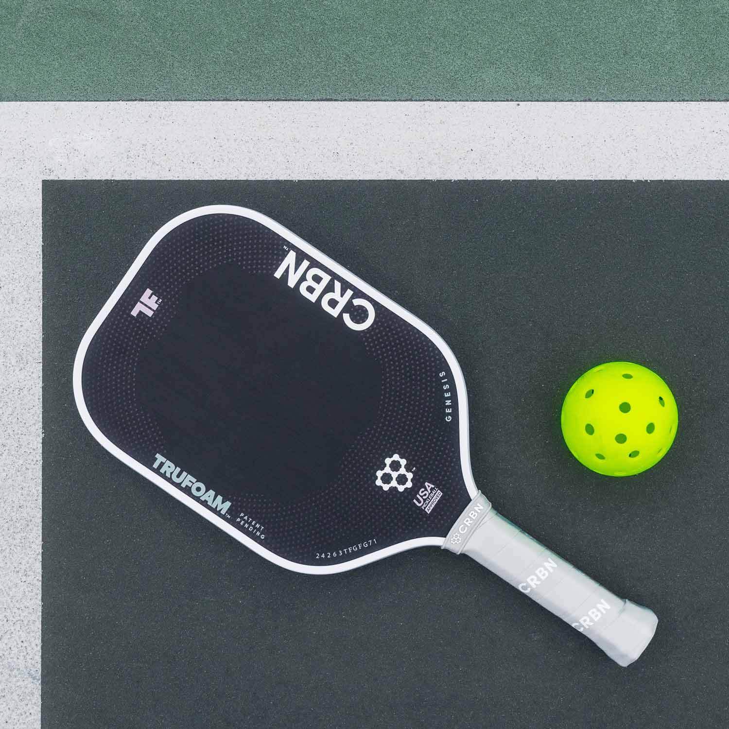 Vot Pickleball CRBN³ TF Genesis Hybrid Paddle 14mm 'Black White'